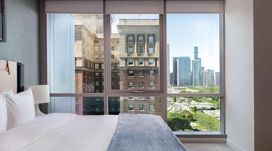 시카고 Sentral Michigan Avenue 아파트 호텔 객실 사진 View from a bedroom
