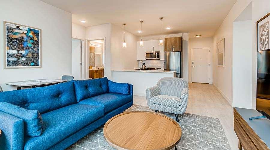 시카고 Sentral Michigan Avenue 아파트 호텔 객실 사진 Interior of a typical apartment