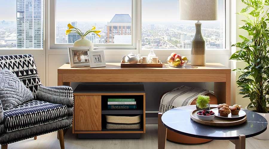 시카고 Sentral Michigan Avenue 아파트 호텔 객실 사진 A console table