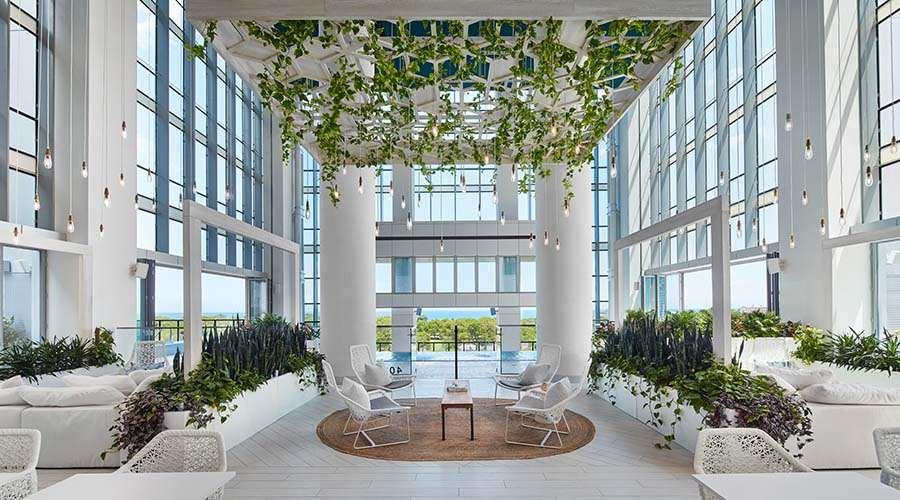 시카고 Sentral Michigan Avenue 아파트 호텔 내부 사진 The lobby of the building