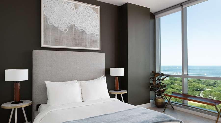 시카고 Sentral Michigan Avenue 아파트 호텔 객실 사진 Bedroom