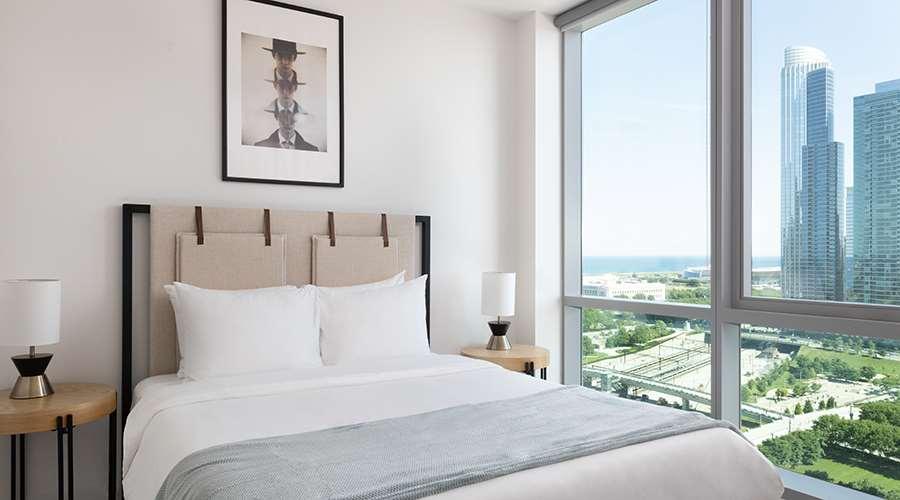 시카고 Sentral Michigan Avenue 아파트 호텔 객실 사진 Bedroom
